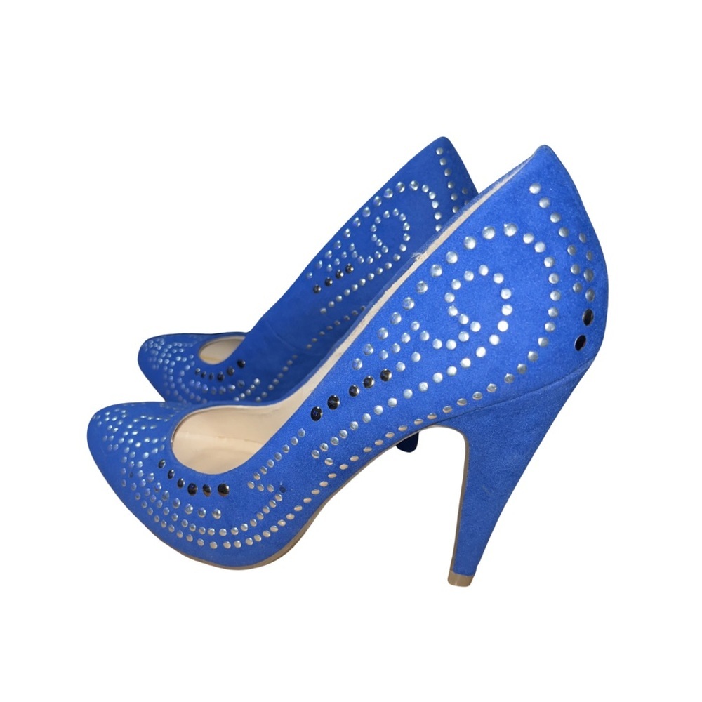 NWOT Anne Michelle Royal
Blue Studded Pointed Toe
Pumps - Size 7.5 - Picture 6 of 9